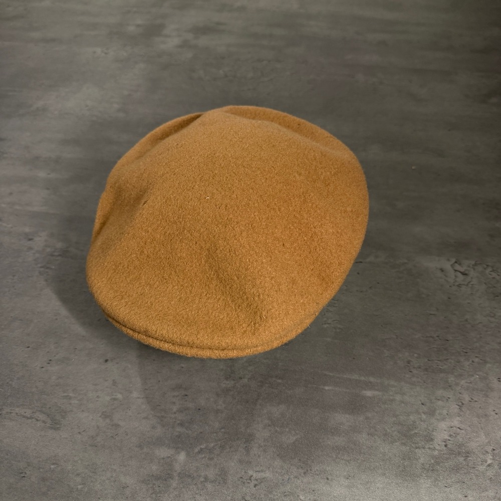 Kangol Flat Cap Mens One Size Camel Tan Pure Virgin Wool Made in England Ivy Hat
